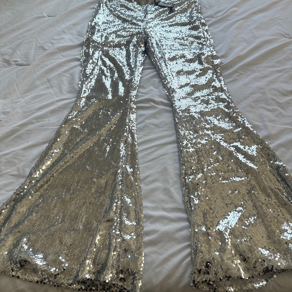 Flared Sequin Pants size 8